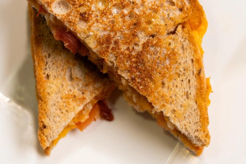 Grilled cheese with bacon