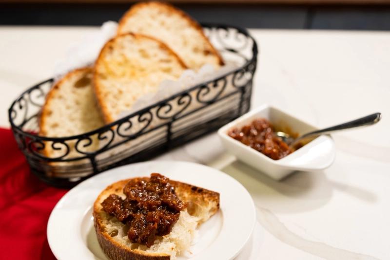 Bread and bacon jam