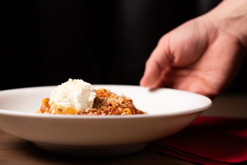 Dessert with ice cream