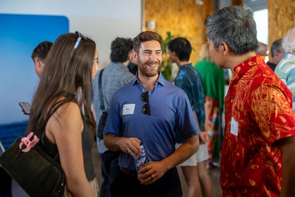 Guests connect during Blue Startups’ Cohort 18 Demo Day.