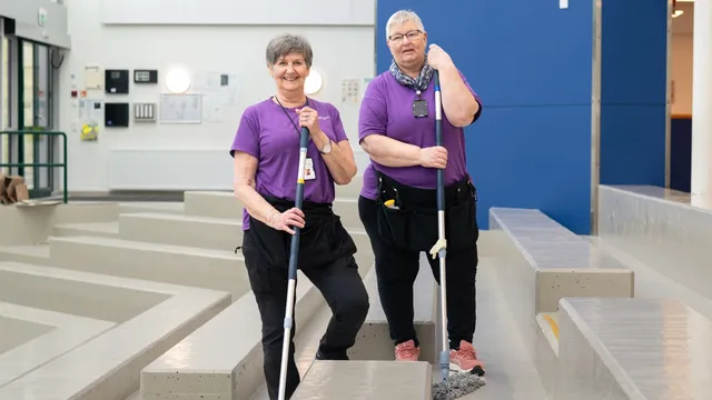 Bilde av Eva Simonsen (t.v.) og May-Brith Sviland. Foto: Eigersund kommune