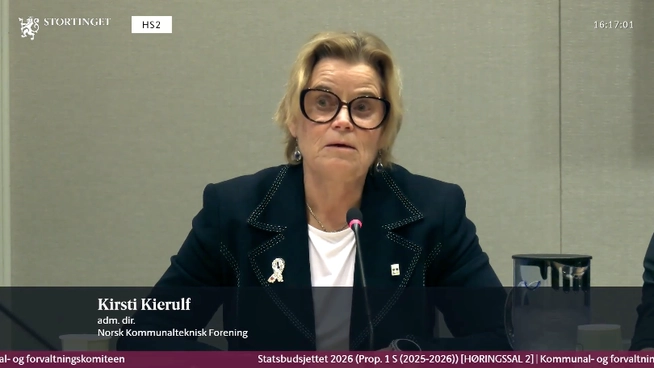 Vi må tette lekkasjene før vi fyller på mer vann, sa NKFs administrerende direktør Kirsti Kierulf under høringen.