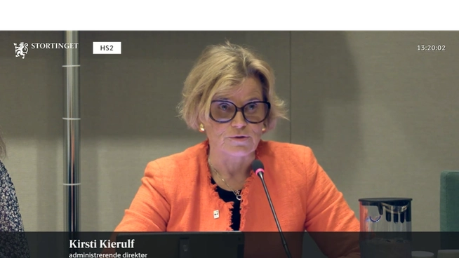 Adm.dir i NKF Kirsti Kierulf deltok i den muntlige høringen til Kommuneproposisjonen for 2027.