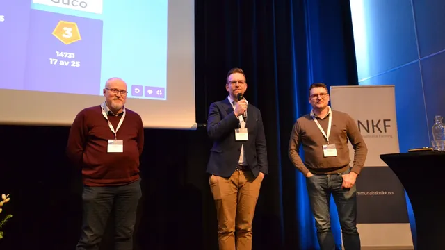 Pallen under det uformelle NM i byggesak. Byggesaks-NM har blitt en tradisjon under konferansen. Foto: Kjell M. Jacobsen