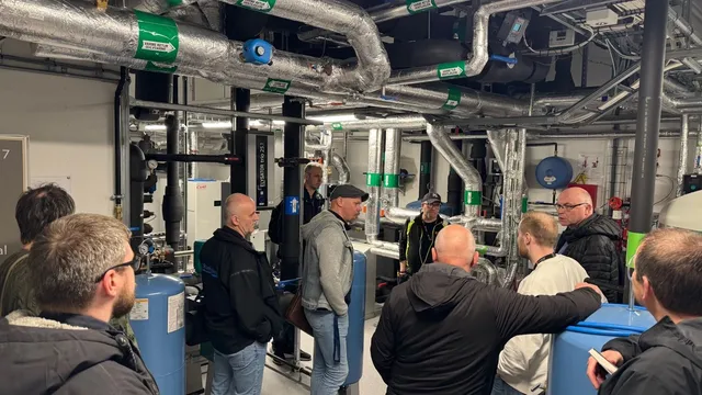 Befaring SD anlegg på nettverksmøte for bygg og eiendom i Trøndelag Nord, vertskap Inderøy kommune.