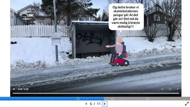 Skjermdump fra brøytekurset på NKF Læring.