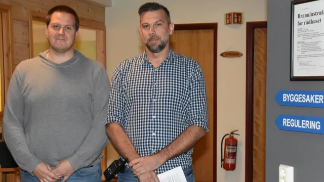 Fagleder byggesak Bjørn Helge Kristiansen og avdelingsleder for bygg- og geodataavdelingen Rune Møller Poulsen. Foto: Grete Myrvold Rydje, Trysil kommune