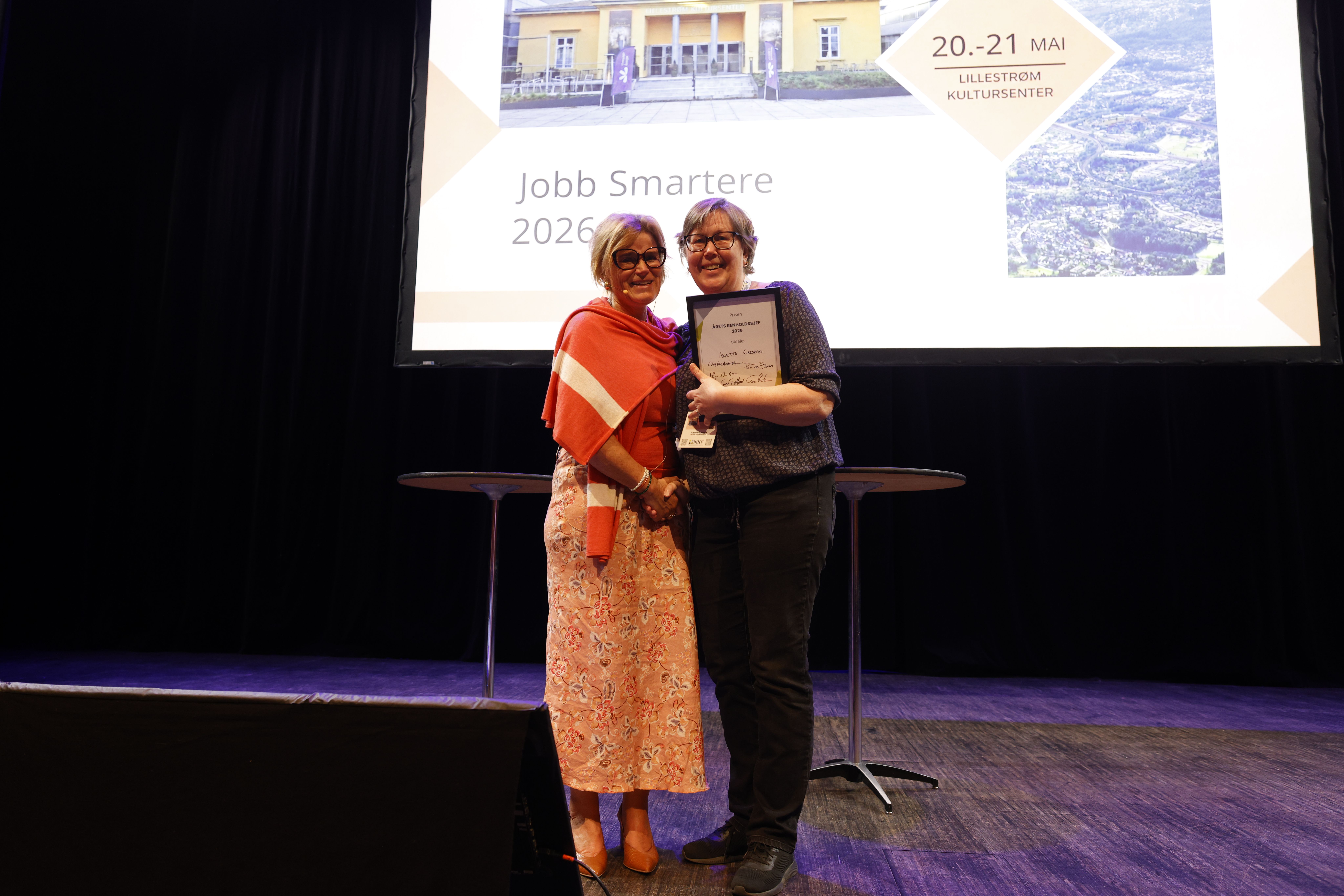 Anette Garsrud fra Nordre Follo kommune ble tildelt pris for årets renholdssjef.