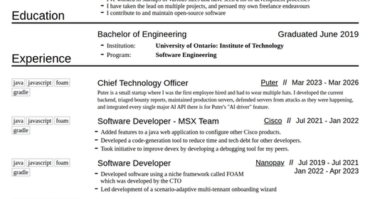 My Resumé