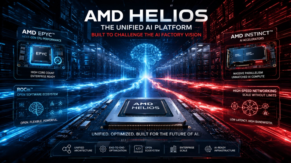 AMD Helios: The Unified AI Platform Challenging NVIDIA's AI Factory Vision