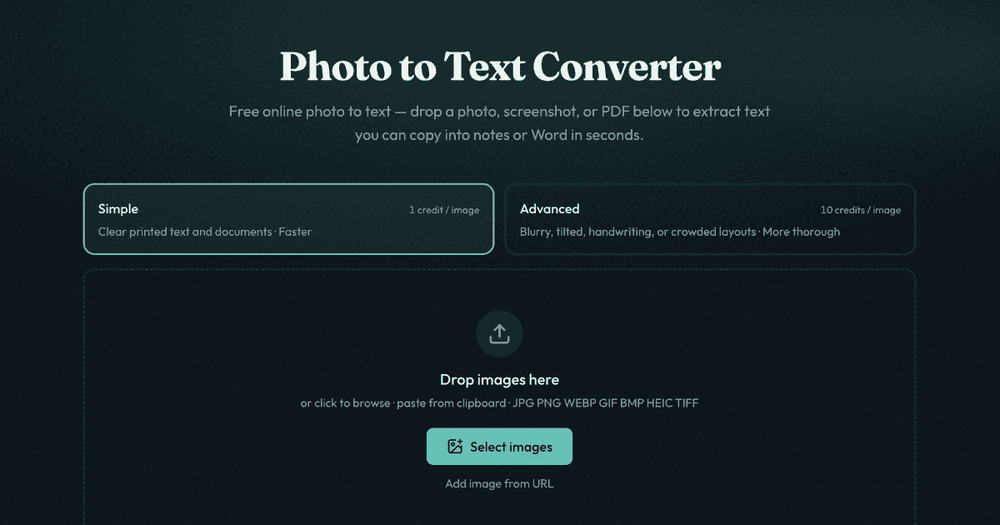 image of Photo to Text image of Photo to Text