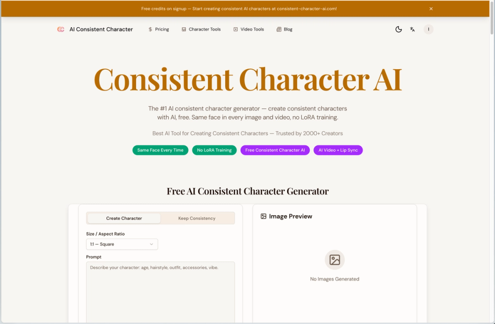 image of Consistent Character AI