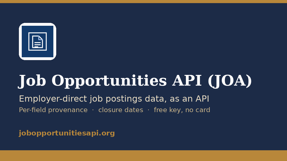 image of Job Opportunities API (JOA) image of Job Opportunities API (JOA)