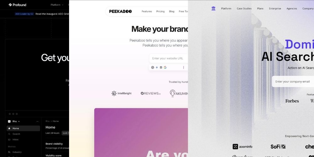 Profound vs AthenaHQ vs AI Peekaboo: Review (2026)