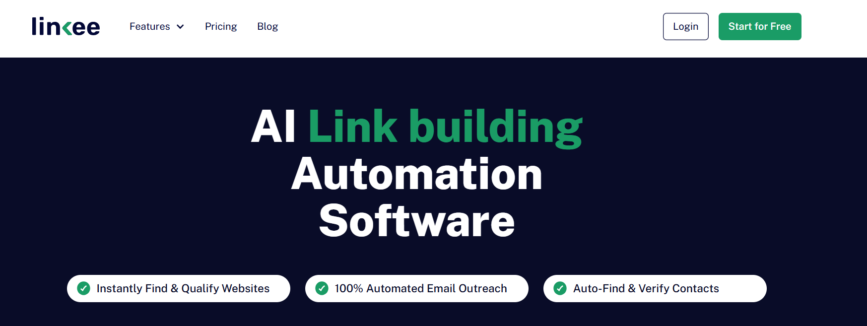 Linkee AI Link building automation software