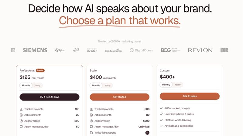 Searchable AI search visibility platform homepage