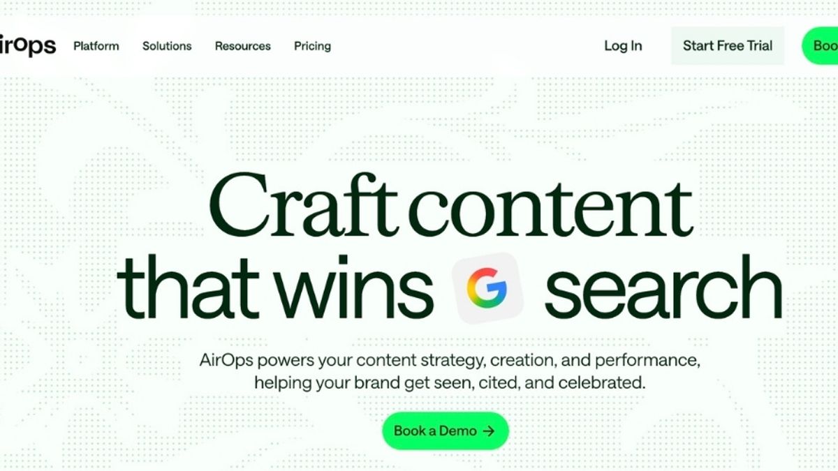 AirOps Website landing page