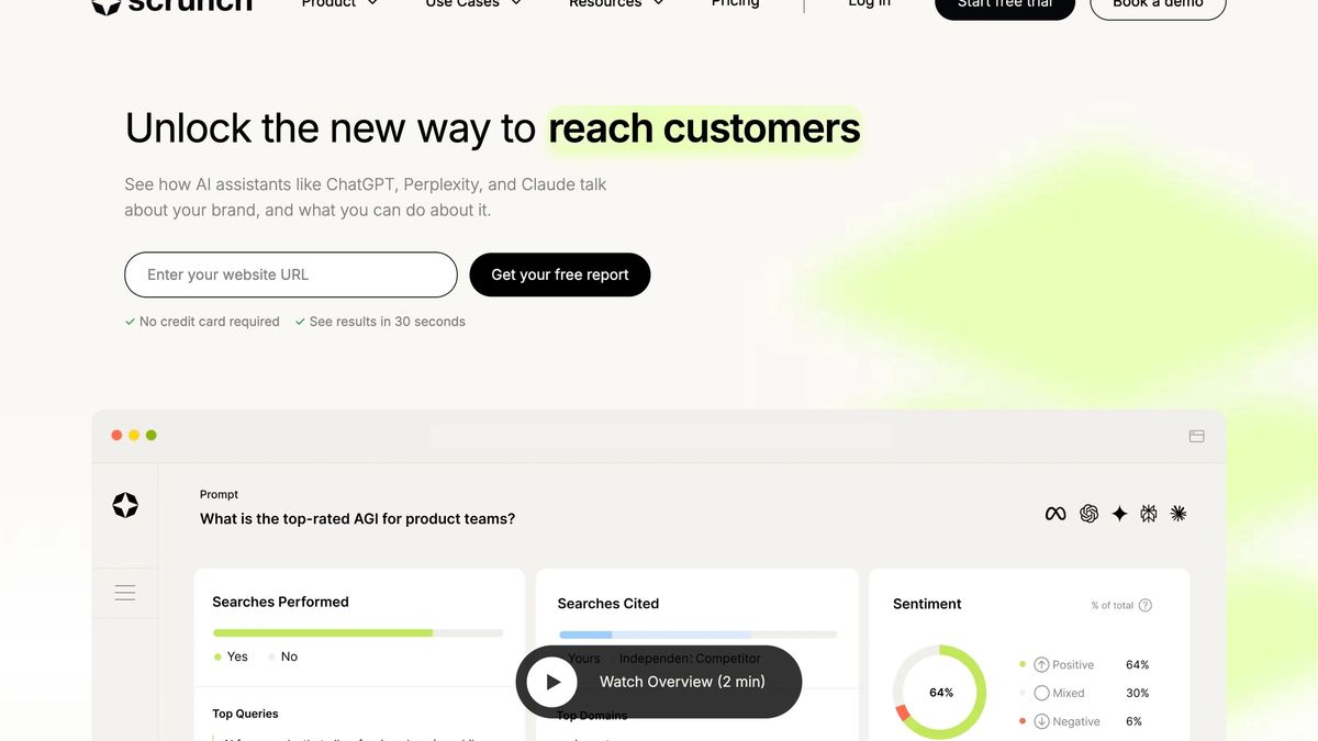 Scrunch AI website homepage