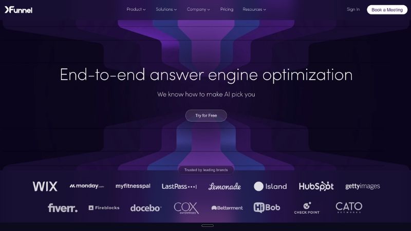 Screenshot of xFunnel as a Peec AI alternative for enterprise AEO experimentation and analyst led optimization
