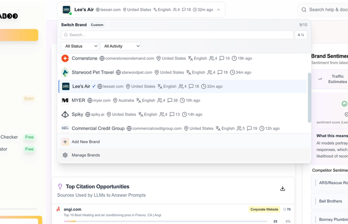 Best Tools for Managing Multiple Clients’ AI Search Visibility (Agency Guide 2026)