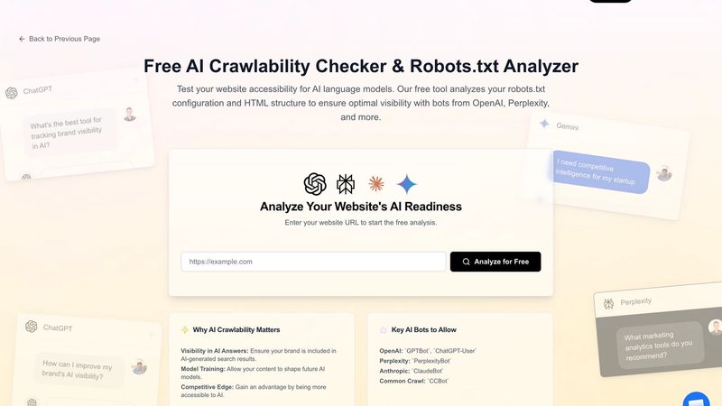 AI Peekaboo Free Crawlability & Robots.Txt Checker