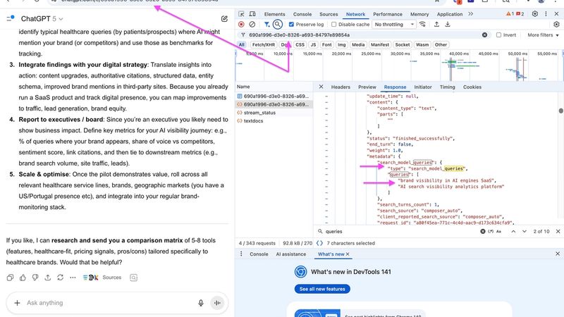 How to extract and identify fan-out queries from ChatGPT