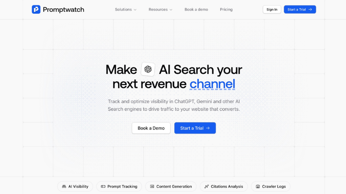 Promptwatch alternatives comparison for 2026 showing AI visibility tracking tools for brands and agencies across ChatGPT, Gemini, and Perplexity