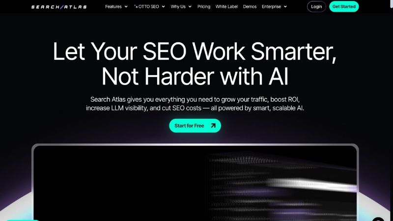 Search Atlas SEO Tool Landing Page