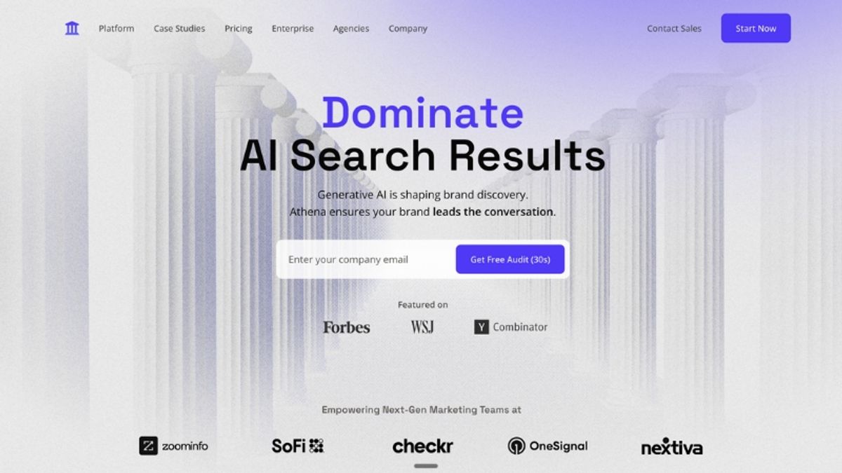 Comparison of eight AthenaHQ alternatives for AI visibility, featuring AI Peekaboo, Profound, Scrunch, Peec AI, Writesonic, Otterly, AIClicks, and Promptwatch.