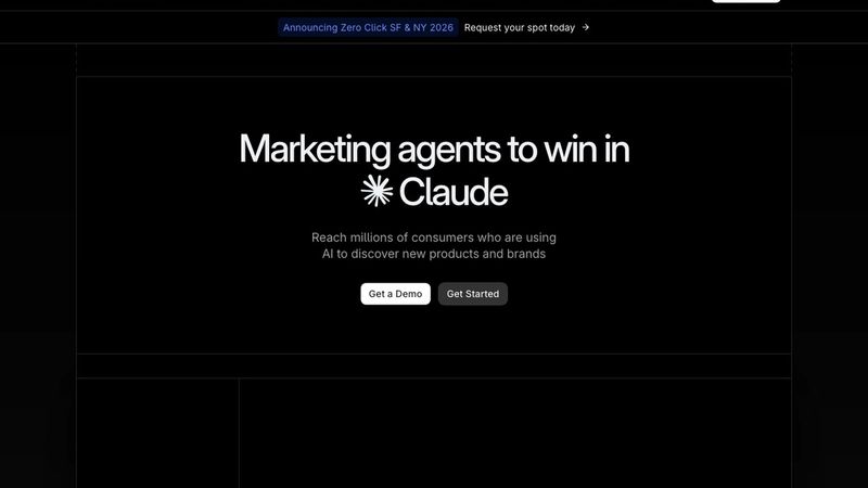 Profound homepage hero section — AI search visibility and content marketing platform