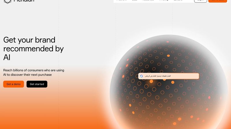 Meridian showing e-commerce AI visibility tracking with product-level recommendations, citation sources, and content opportunities for online stores