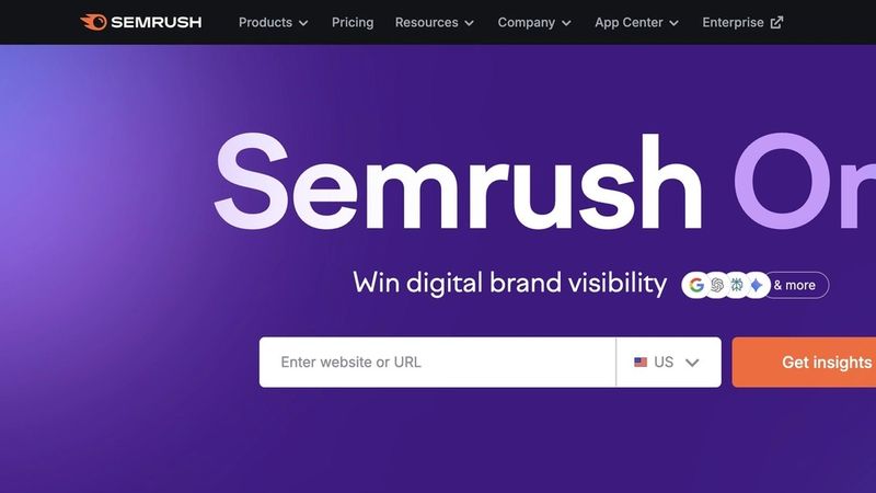 Semrush One homepage hero: Win digital brand visibility