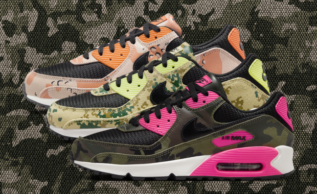 NIKE★AIR MAX 90 PREMIUM★CAMO★TEAM GOLD/LIGHT LEMON TWIST Size 10 - Nike Air Max 90 Premium Camo Pack - Gold Light