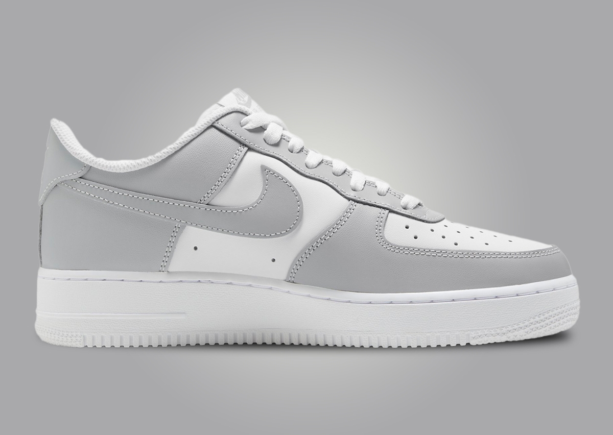 Wolf Grey Leather Dresses This Nike Air Force 1 Low - Sneaker News