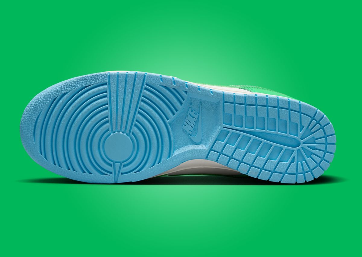 Nike Dunk Low Green Shock Aquarius Blue Outsole