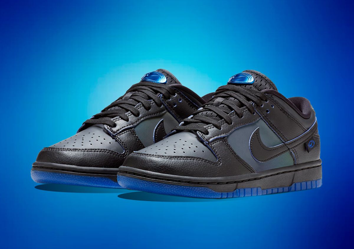 Nike dunks black and blue Clearance