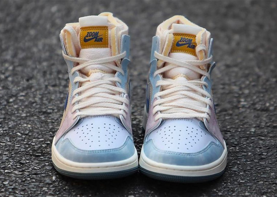 Jordan プラットフォームスニーカー ライトブルー Air Jordan 1 Zoom CMFT 2 'Dark Powder Blue' DV1307-104
