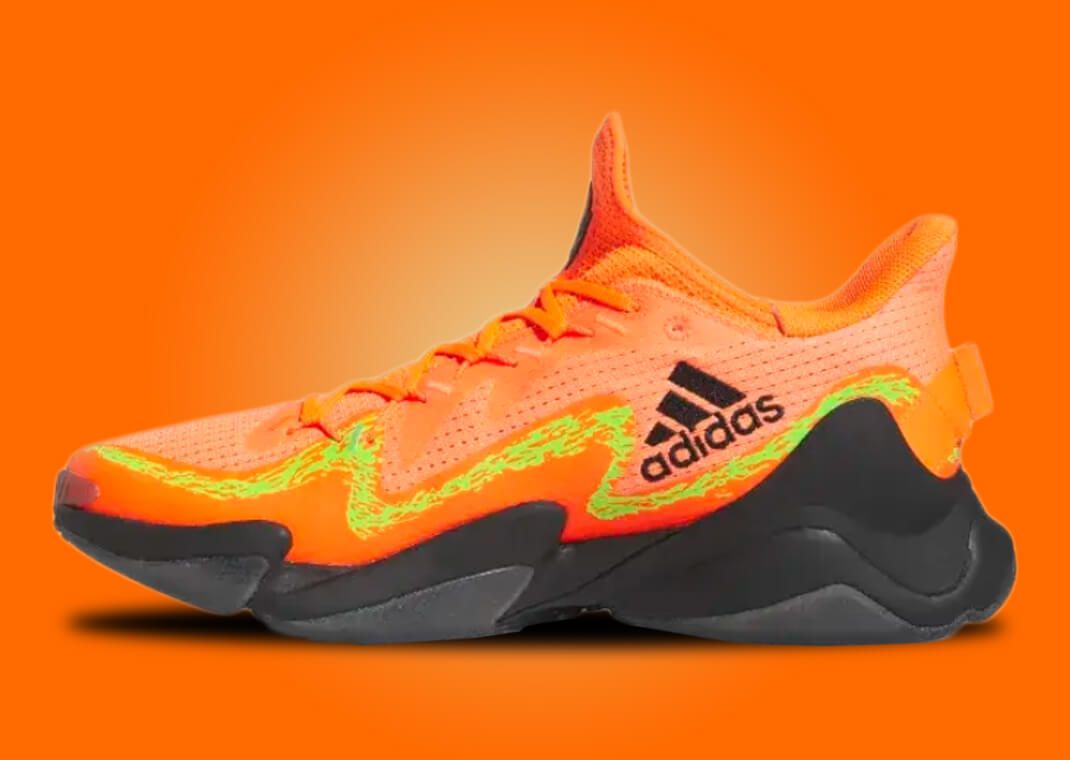 The adidas Mahomes 1 Impact FLX Goes Solar Orange display picture 2