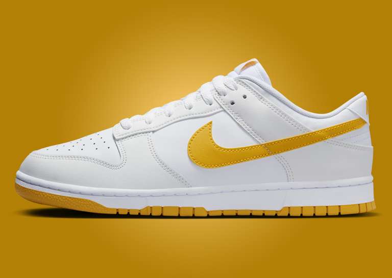Nike Dunk Low White University Gold Lateral