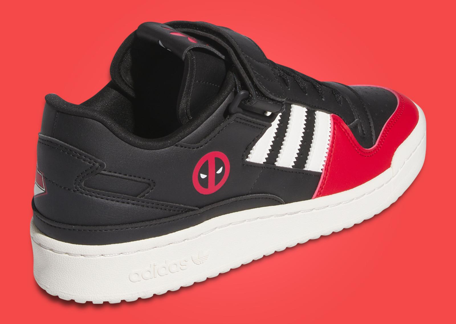 Deadpool & Wolverine x adidas Fourm Low 84 Deadpool (GS) Heel Detail