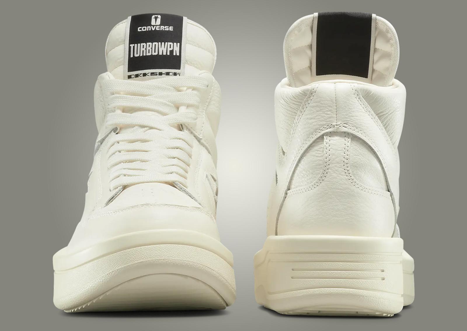 Rick Owens x Converse DRKSHDW TURBOWPN Egret Toe and Heel