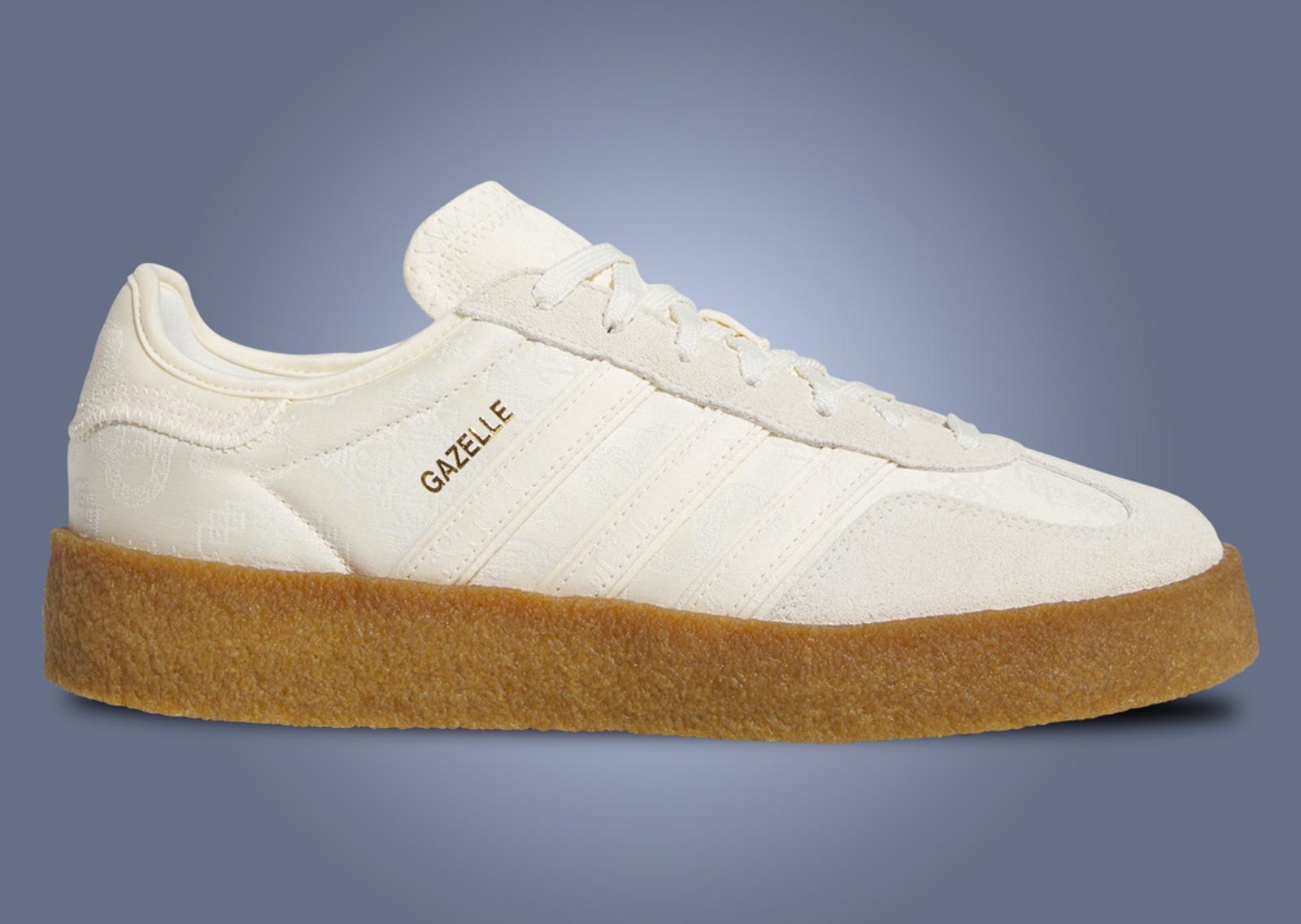 CLOT x adidas Gazelle Crepe Sole Cream White Lateral