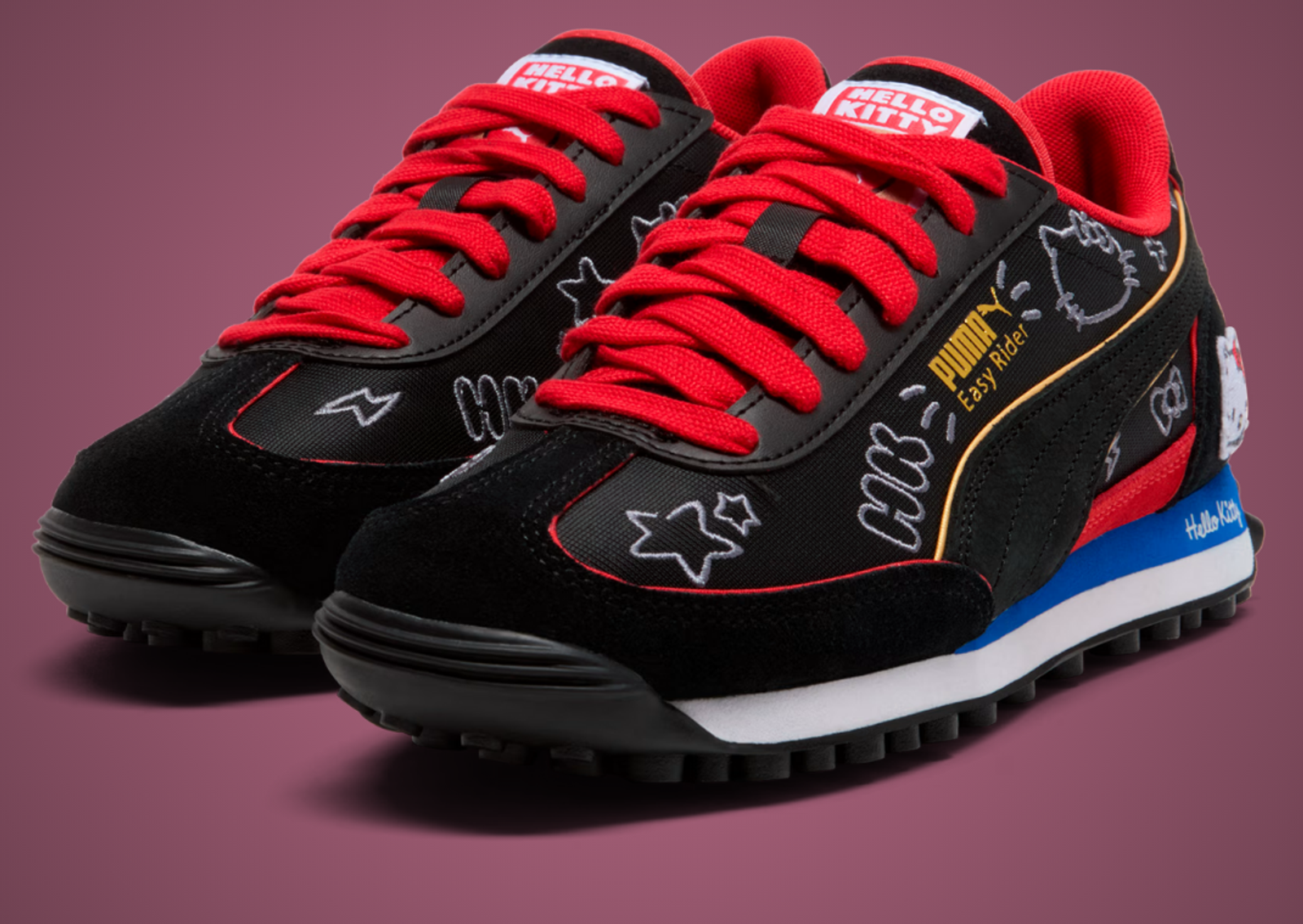 Hello Kitty x Puma Easy Rider Black (W) Angle