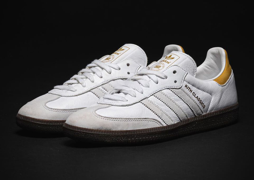 The Kith x adidas Samba White Yellow Keeps Things Classic