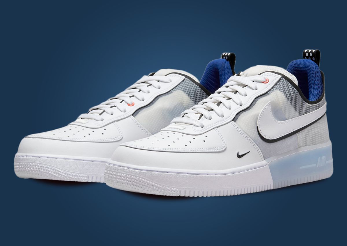 The Nike Air Force 1 React White Light Photo Blue Deep Royal Blue Releases  Fall 2023