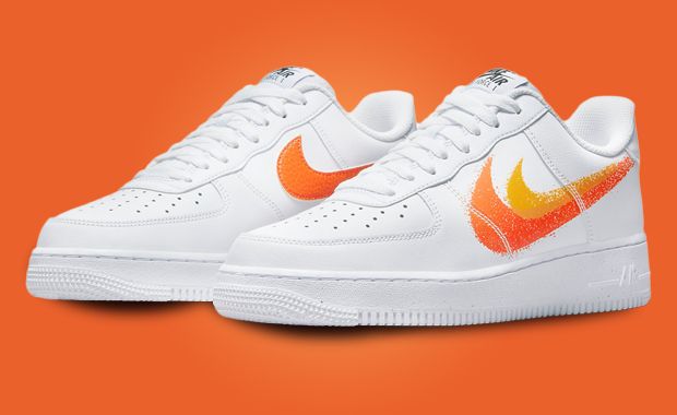 Air force 1 white orange tick sale