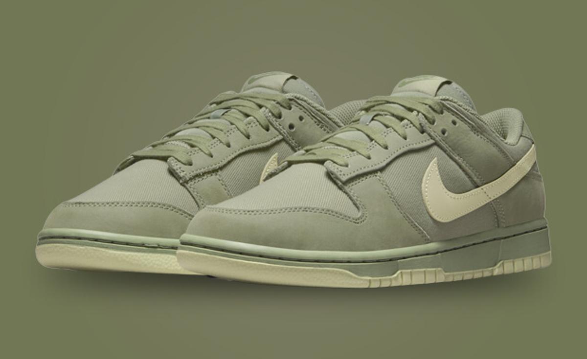 The Nike Dunk Low Premium Oil Green Olive Aura Releases December 2023