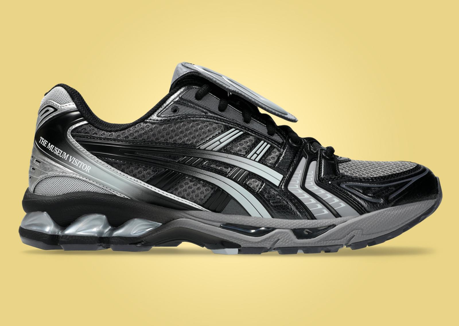 The Museum Visitor x Asics Gel-Kayano 14 Black Grey Lateral