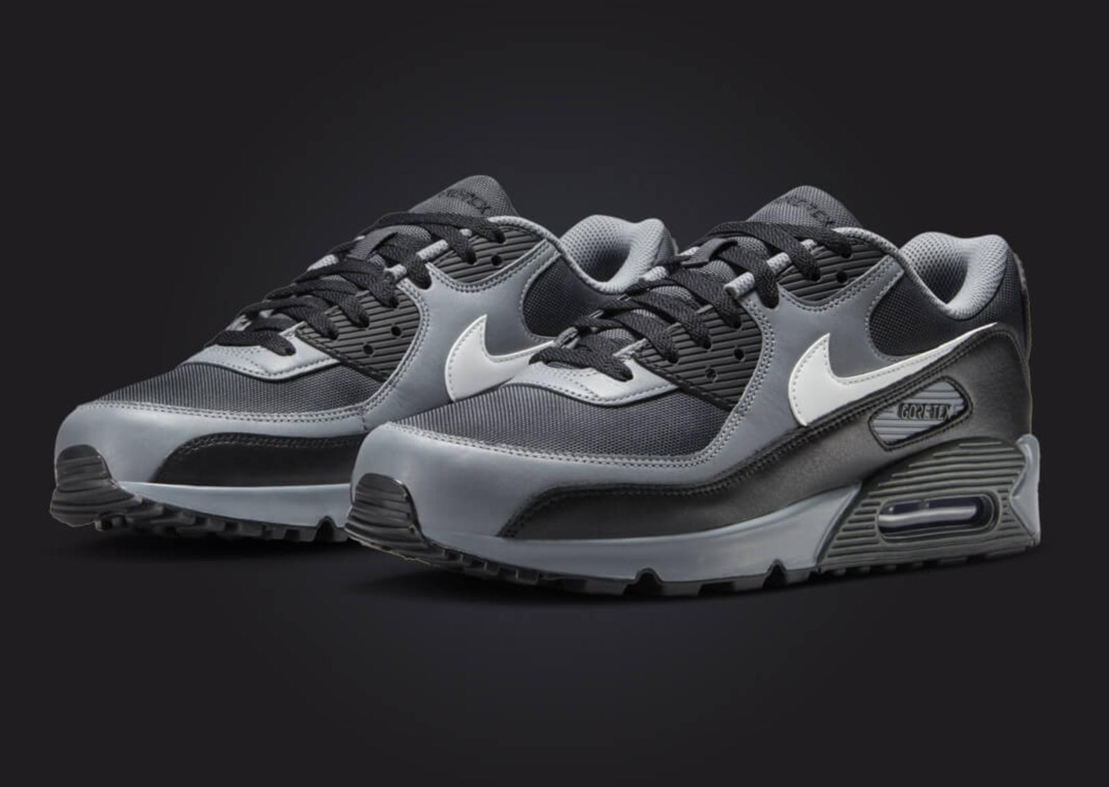 Nike Air Max 90 Gore-Tex Dark Smoke Grey Black Angle