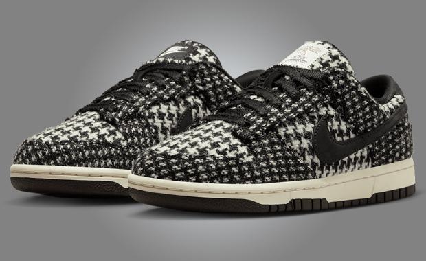 Harris Tweed x Nike Dunk Low Black White